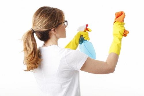 Deep cleaning a living room sofa with upholstery equipment